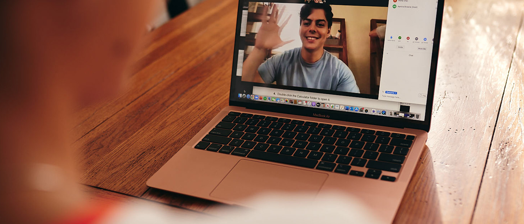 Student watching an online class image